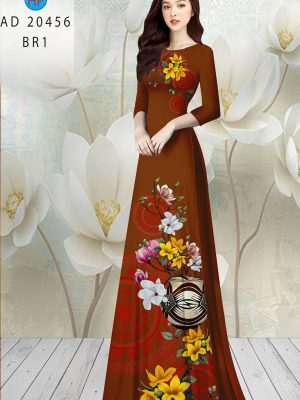 Vải Áo Dài Tết Hoa in 3D AD 20456 27